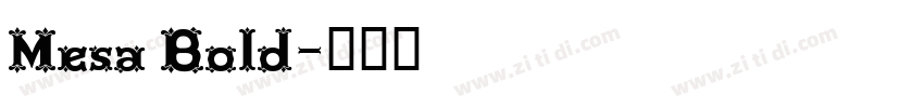 Mesa Bold字体转换